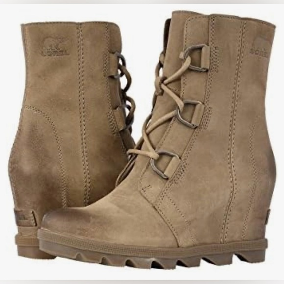 Sorel Women's Joan of Arctic Wedge II Boots Ash Brown Sz 8 NWOB - Picture 2 of 12